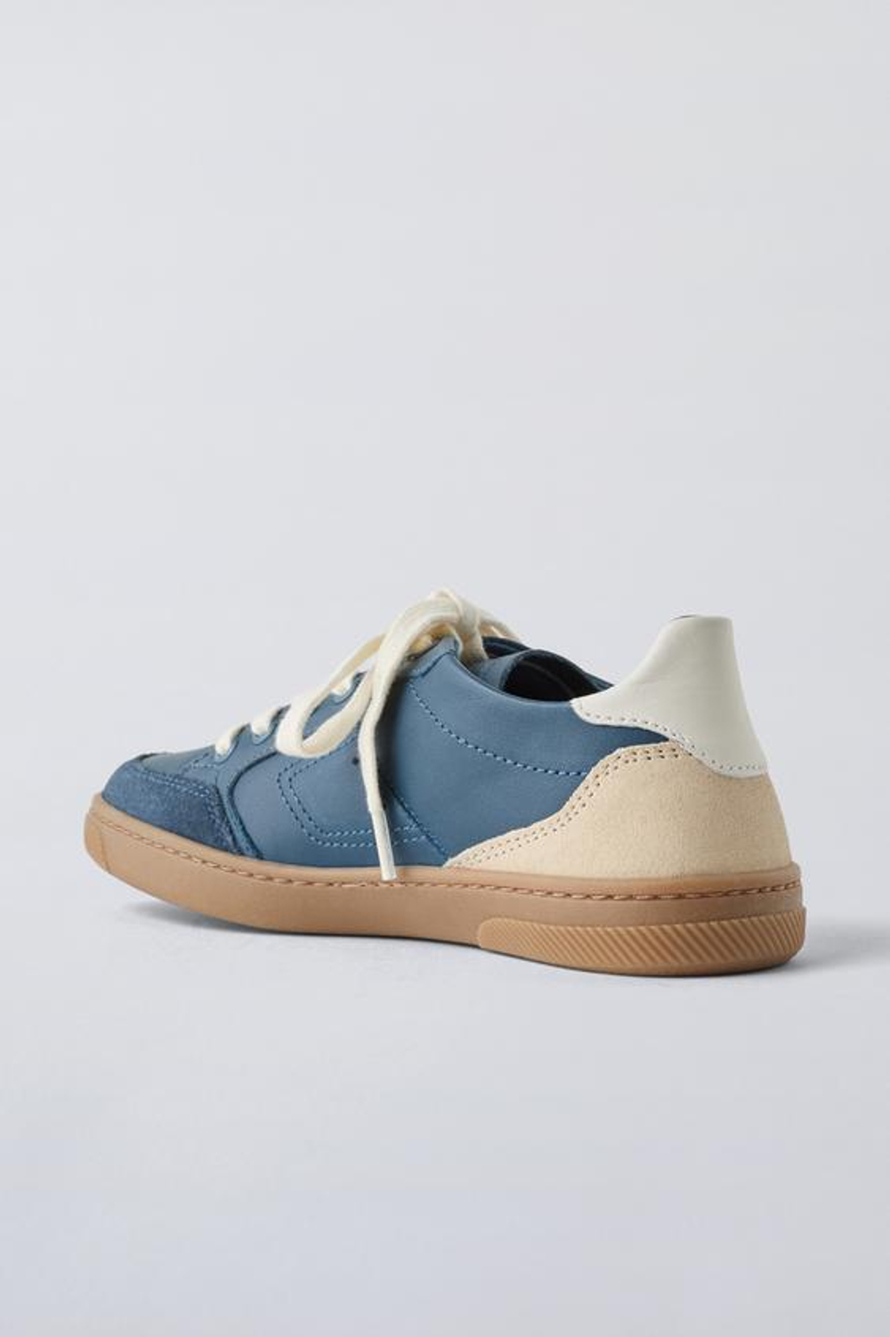 ZARA КОЖАНЫЕ КРОССОВКИ, МОРСКЙ СИНИЙ