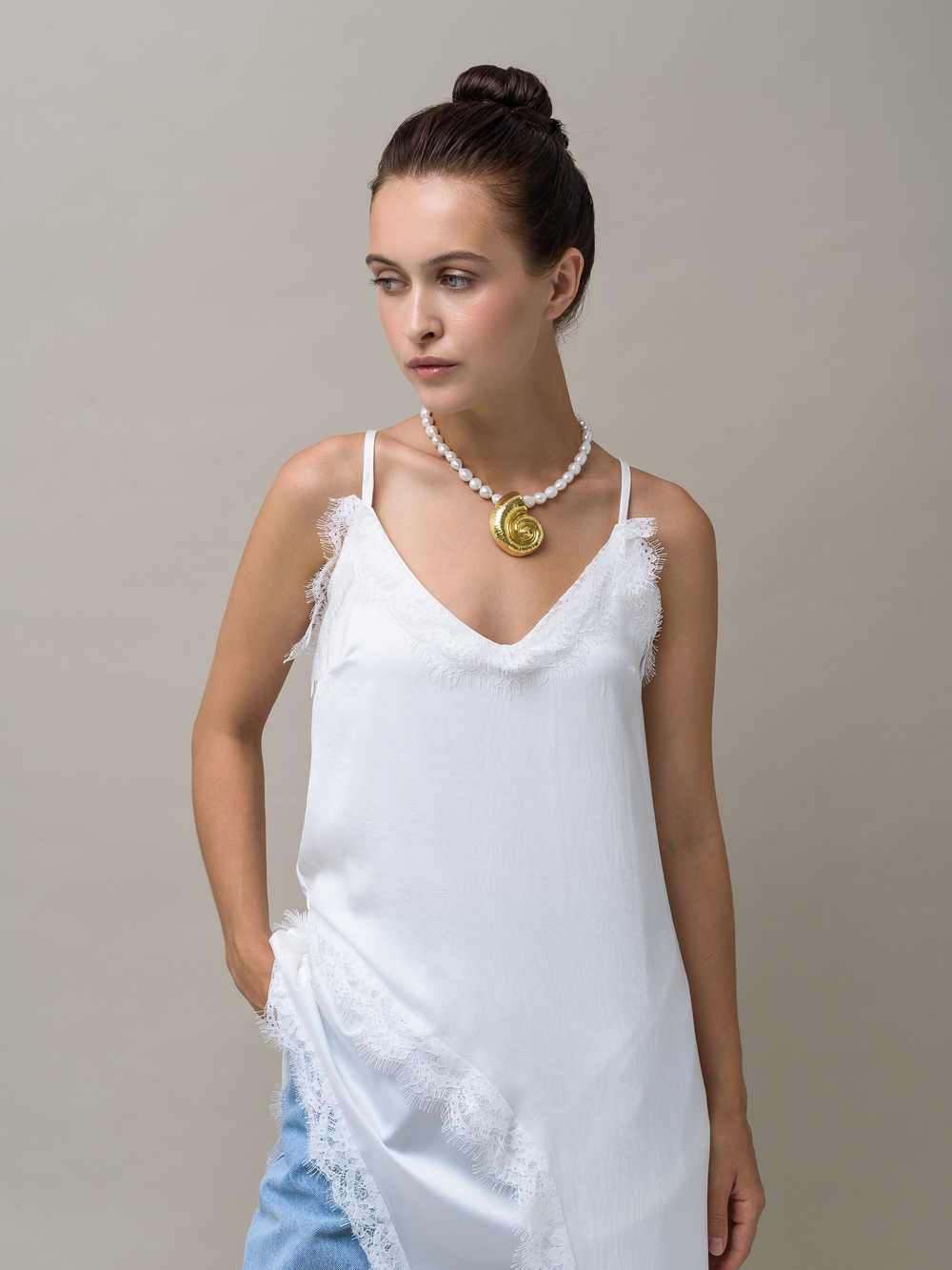 Колье "Вig Pearl Shell" Gold