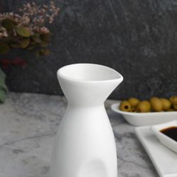 Соусник 250 мл бутылочка для соевого соуса, саке d 6,3 см h14,5 см белый фарфор NEW P.L. [6]