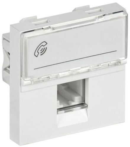 Розетка телефонная 2мод. РКФ-20-00-П RJ11 кат.3 бел. PRIMER IEK CKK-40D-RT2-K01