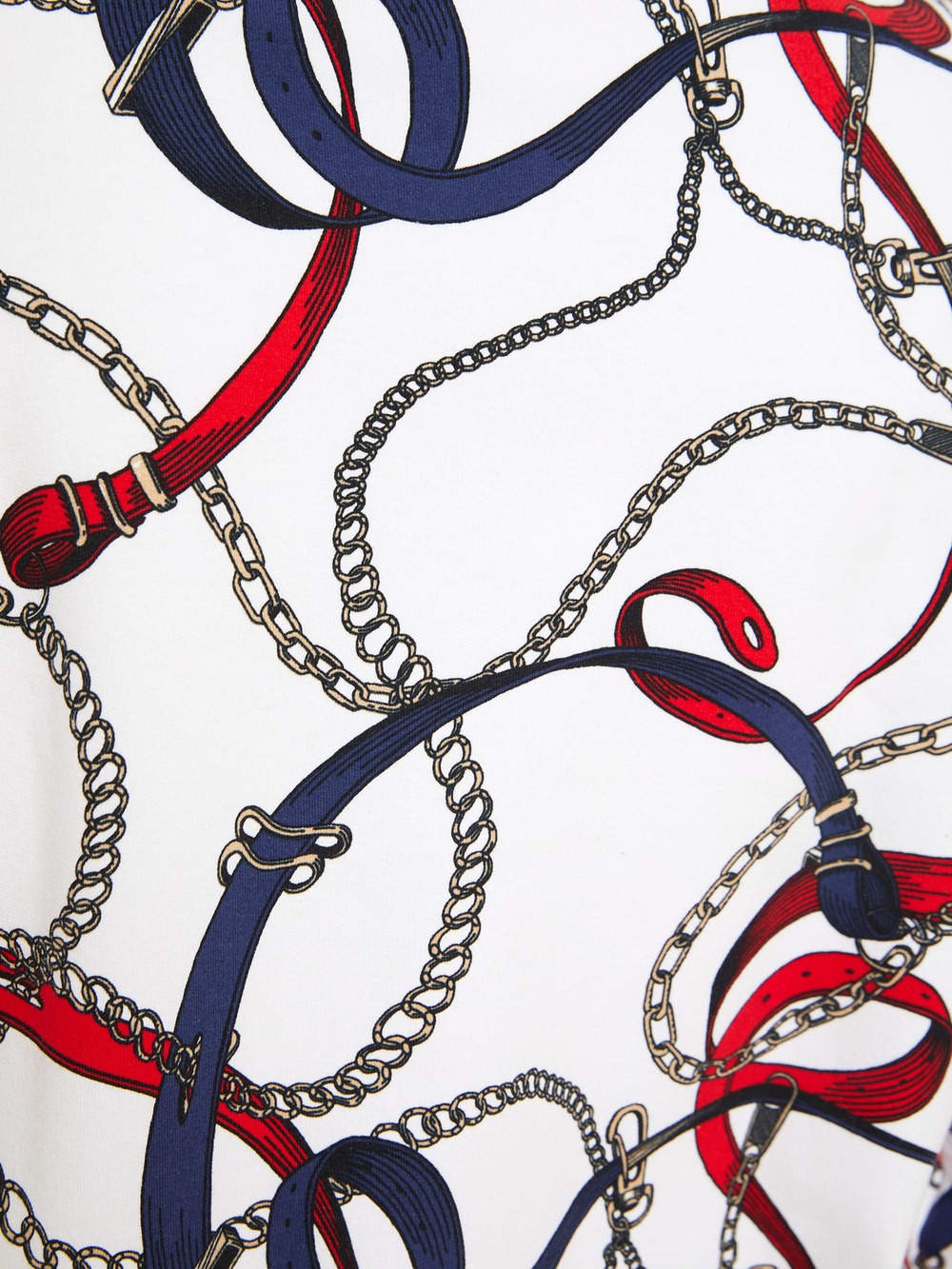 Толстовка К-184/белый-цепи