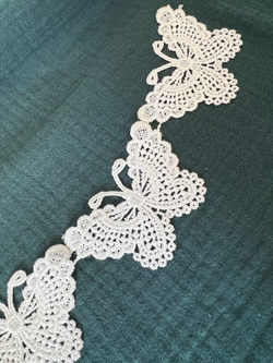 Тесьма кружево для рукоделия и вязания бабочки