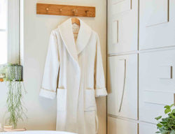 Халат велюровый Blanc des Vosges Quietude белый