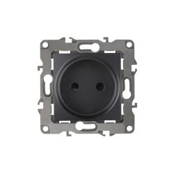 12-2105-05 ЭРА Розетка 2P, 16A-250В, IP20, Эра12, антрацит | Без бренда