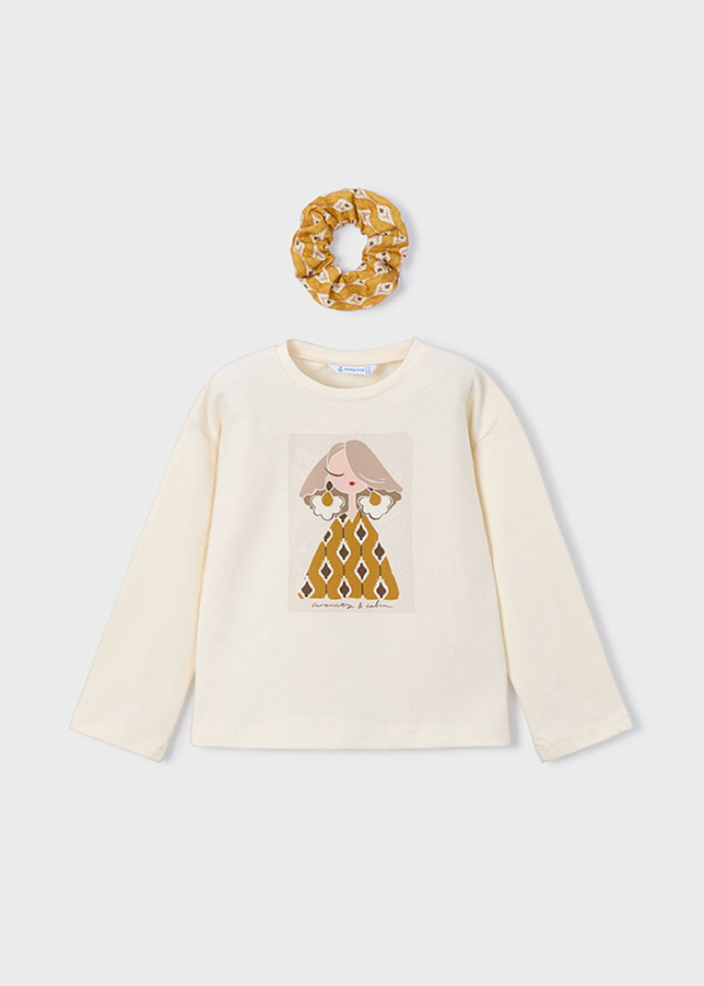 лонгслив с резинкой для волос