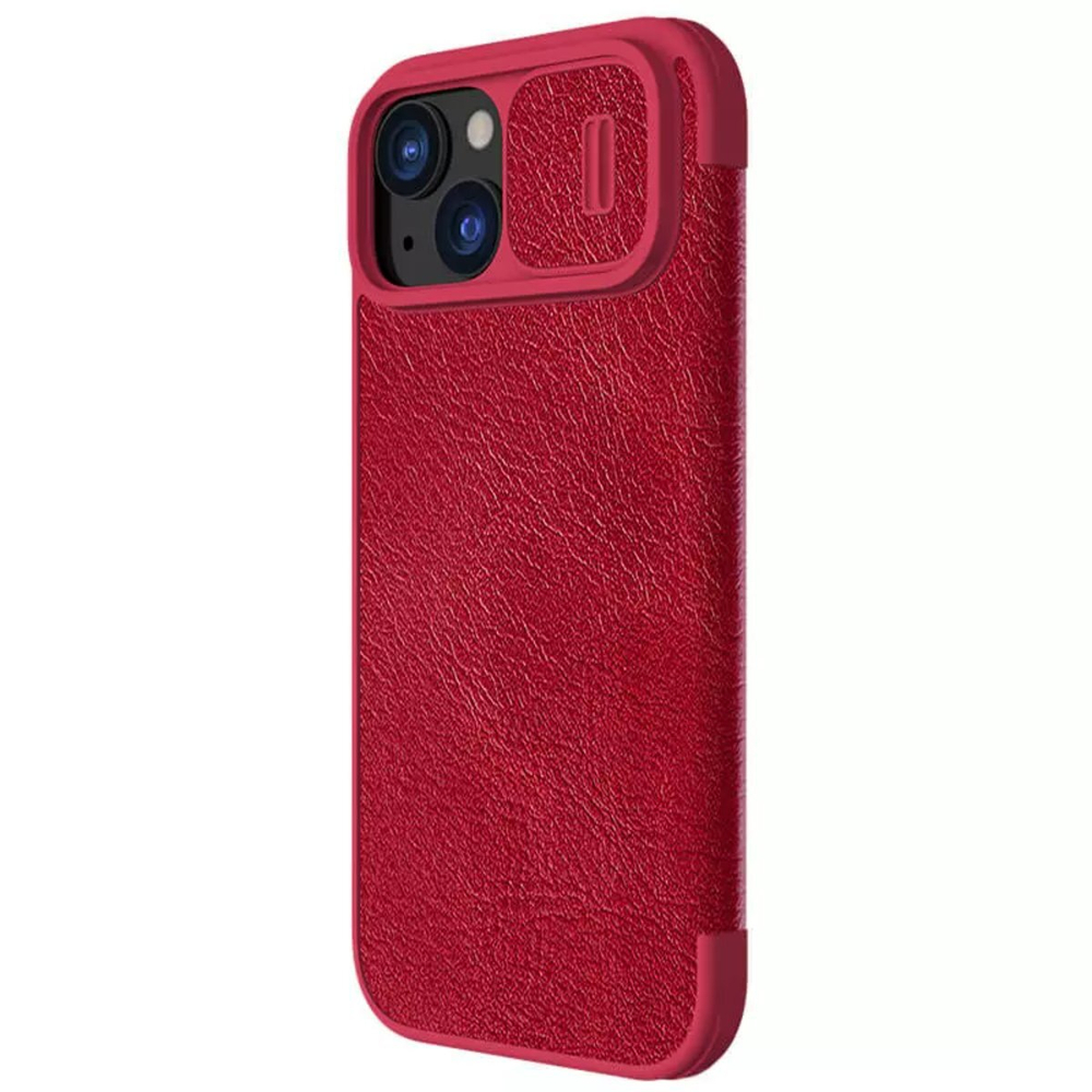 Кожаный чехол-книжка Nillkin Leather Qin Pro c защитой камеры для iPhone 15