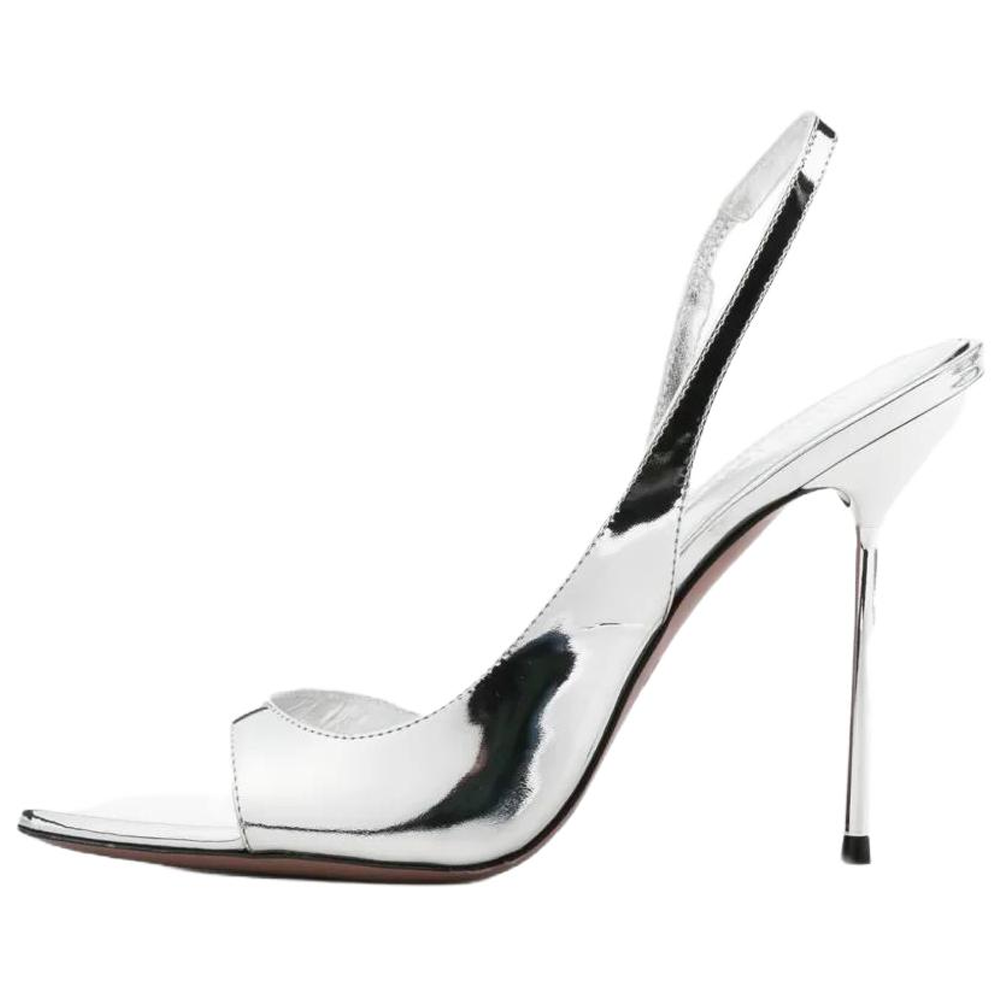 Paris Texas One Strap Sandals 10cm Women"s Silver