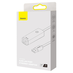 Сетевой адаптер Baseus Lite Series Ethernet Adapter USB-A to RJ45 LAN Port 100Mbps - Black