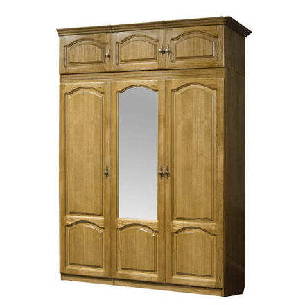 КУПАВА Шкаф для одежды 3-х дв.ГМ 8427-01 с зеркалом/дуб (P-43)
