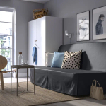 3-местный диван-кровать - IKEA NYHAMN/НЮХАМН ИКЕА, 90х97х200 см, черный