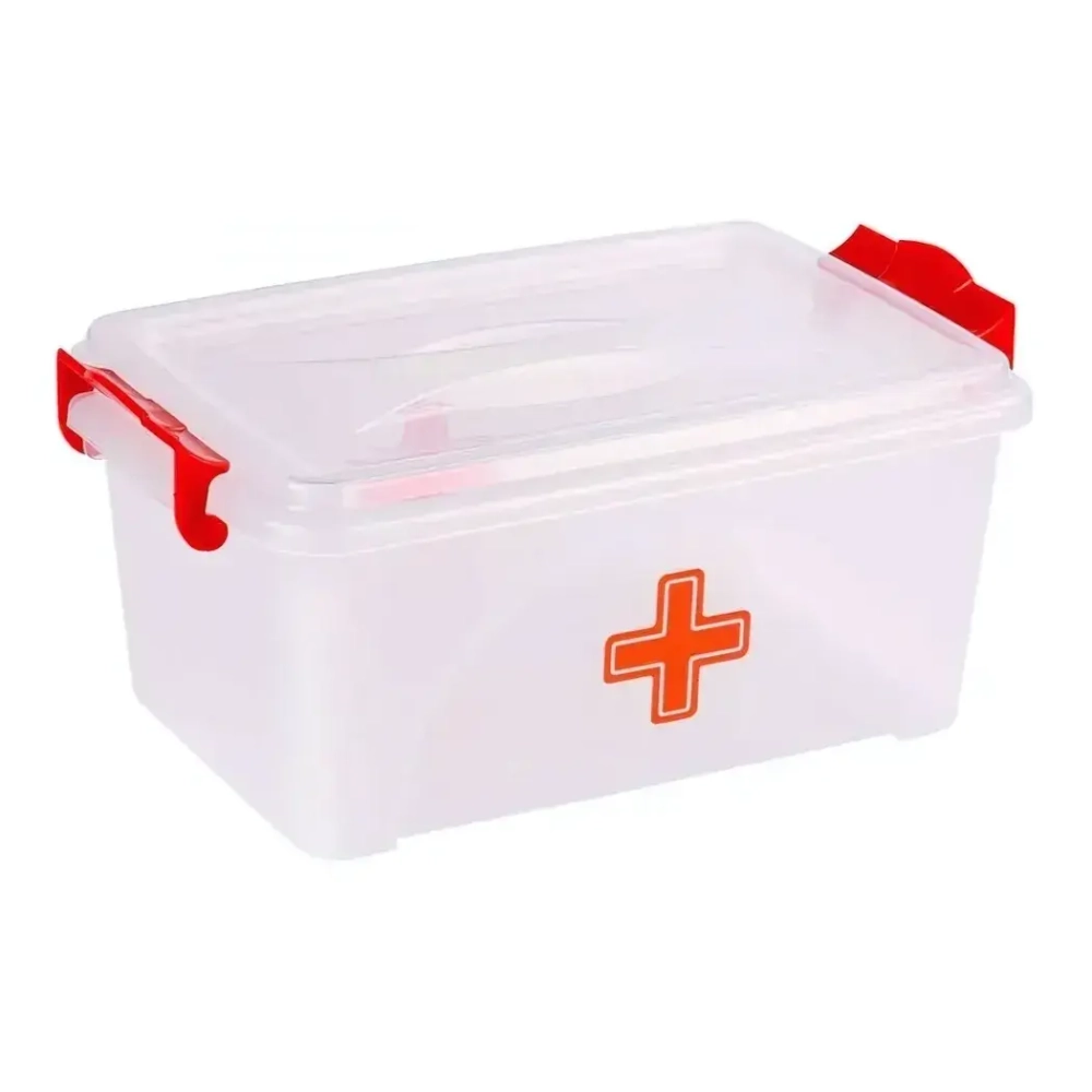Контейнер Аптечка 4,5л прямоугольный (с ручками)