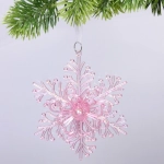 Подвеска «Волшебство зимы» 13*13 см, Розовый