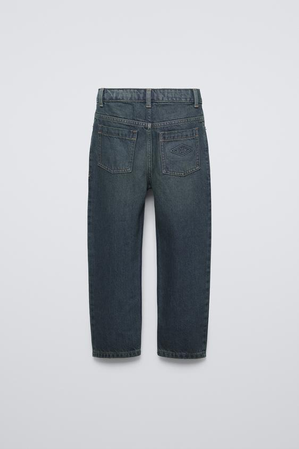 ZARA ДЖИНСЫ LOOSE С ЭФФЕКТОМ ПОТЕРТОСТИ, СИНИЙ