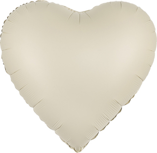 Сердце 30" Кремовый, Сатин Fl