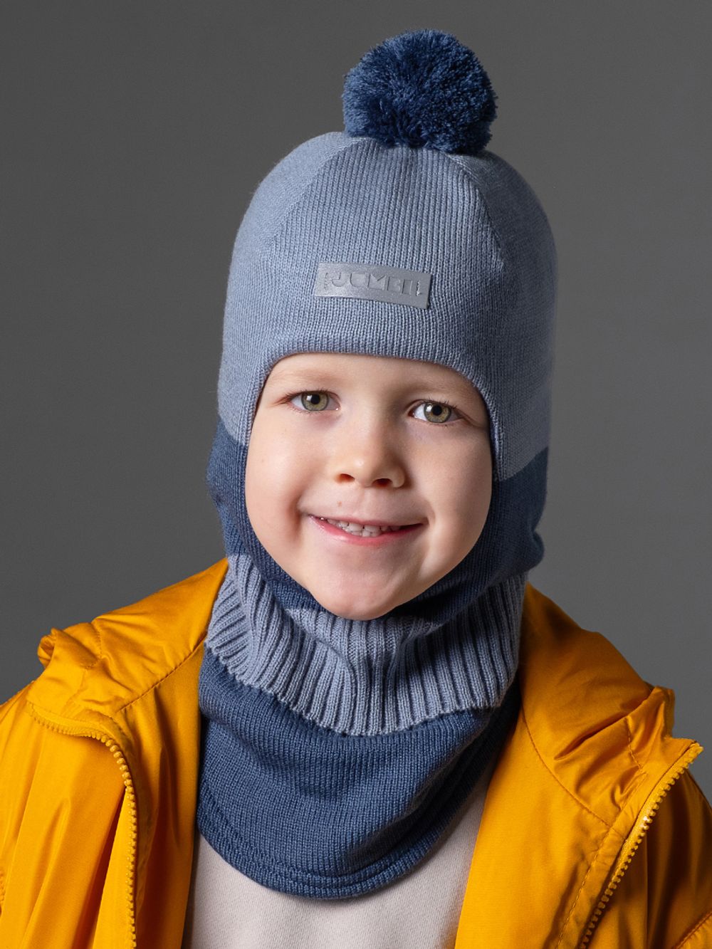 Шлем весенний/осенний вязаный (Светлый габардин) ЧИП