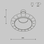 Встраиваемый светильник Technical DL126-GU10-TRS-W