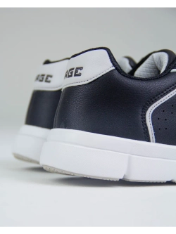 Черные кеды с белой подошвой, из EVA