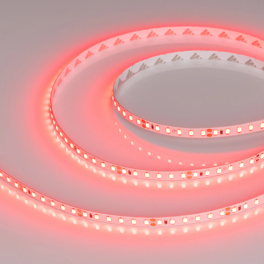 Светодиодная лента RT-A120-8mm 24V Red (9.6 W/m, IP20, 2835, 5m) (Arlight, 9.6 Вт/м, IP20) 008781(2)
