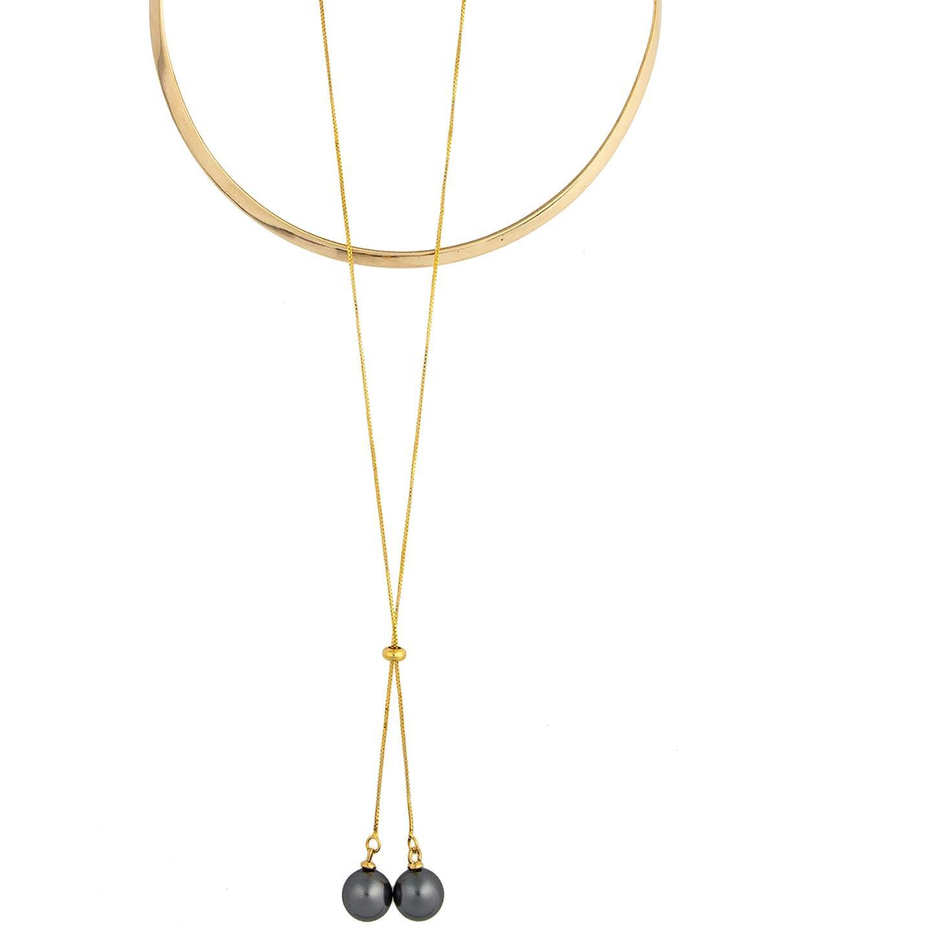 Колье Possebon Graphite Pearl B0501.3 BW/G