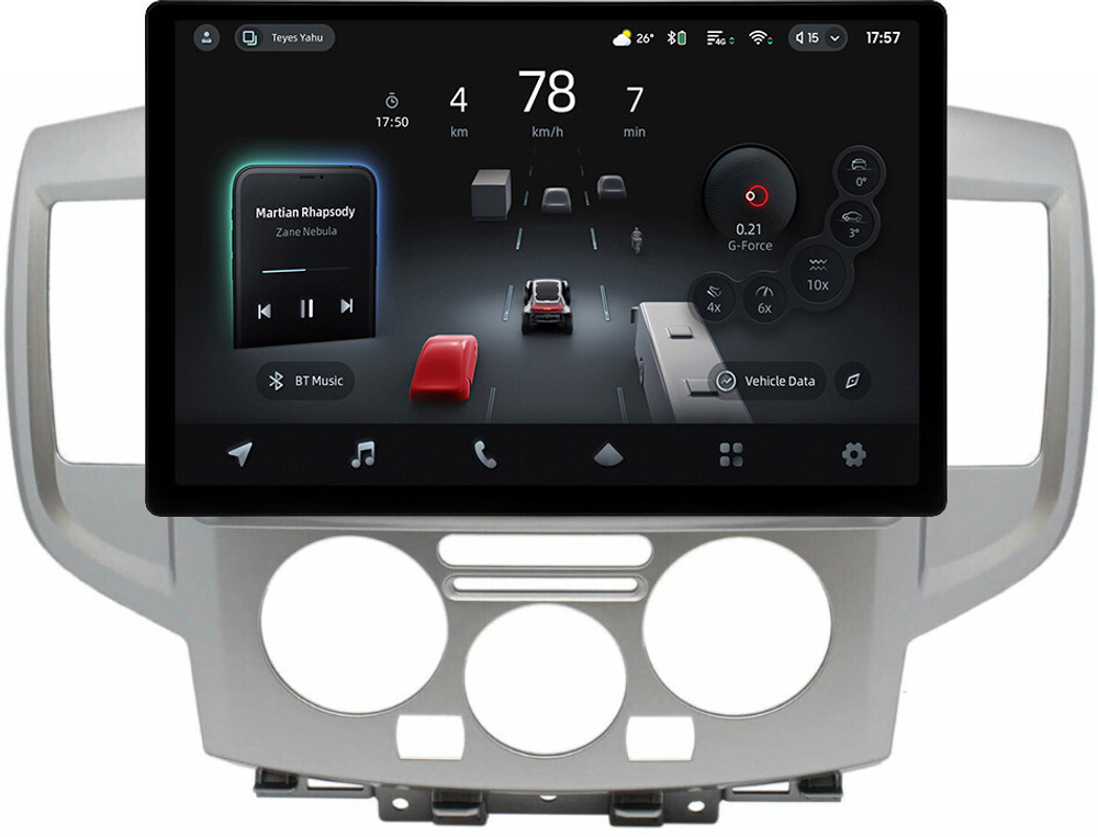 Магнитола для Nissan NV200 2009+ (рамка серебро) - Teyes CC4-PRO монитор 13" 2K QLED на Android 13, Snapdragon 778G, 8+128, AI, CarPlay, DSP, 4G SIM-слот