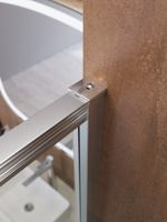 Душевой уголок Cezares LUX-AH-FS-11-100/90-C-CR, 100х90х195, профиль хром, стекло прозрачное