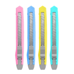 Канцелярский нож для резки бумаги 9 мм, 4 шт, MC-Basir, набор ножей скальпелей 4-х цветов