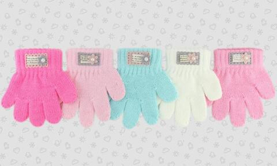 Перчатки дет. TG-616д р.12(12) ассорт. (Теплыши), 1 шт.