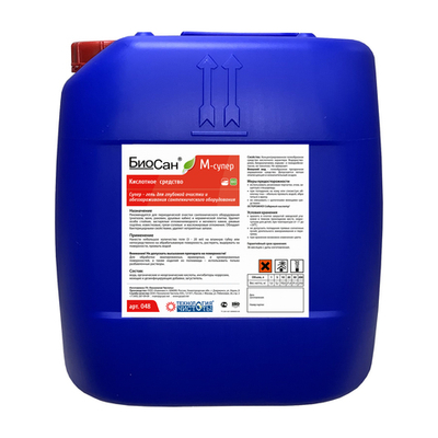 Биосан М-супер гель 5 л для глубокой очистки и обеззараживания сантехнического оборудования