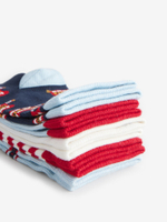 Носки хлопковые для мальчика Next B26-903, 5 шт., Голубой, Красный