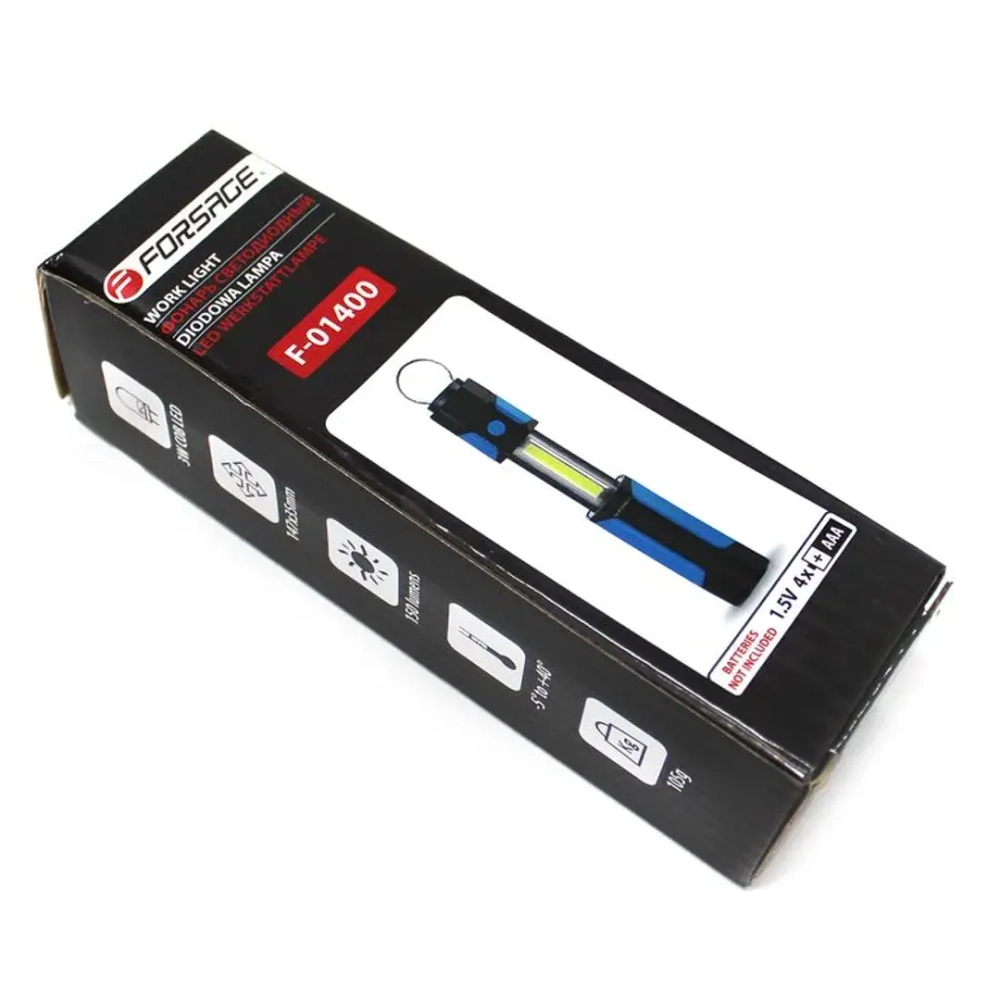 Фонарь светодиодный раздвижной(150Lm,1.5V, 4хААА, 3W COB LED,магнит) Forsage F-01400