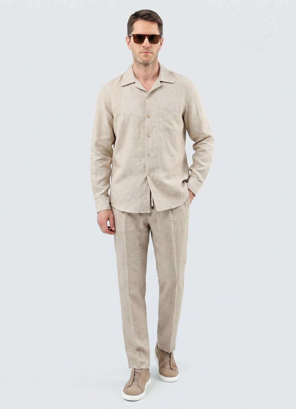 Льняной костюм Brunello Cucinelli