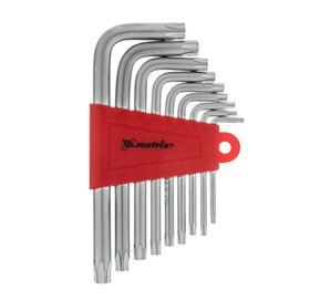 Набор коротких имбусовых ключей TORX, 9шт, T10-T50, CrV, сатин MATRIX 12305