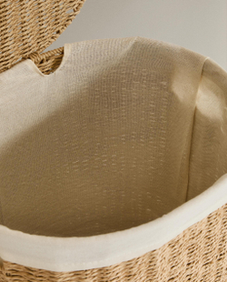 Zara Home Корзина из плетёной бумаги, цвет бежевый, 55.5 см