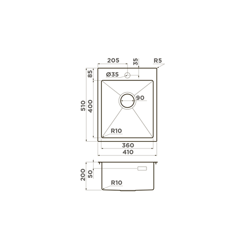 кухонная мойка Omoikiri Akisame 41-GM нерж. сталь/вороненая сталь