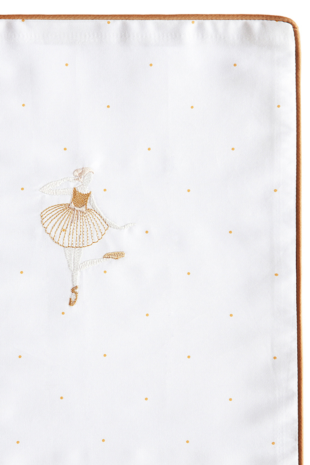 Постельное белье 2 спальное евро Luxberry Ballet бело-золотое