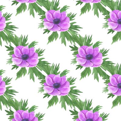 Анемоны акварель