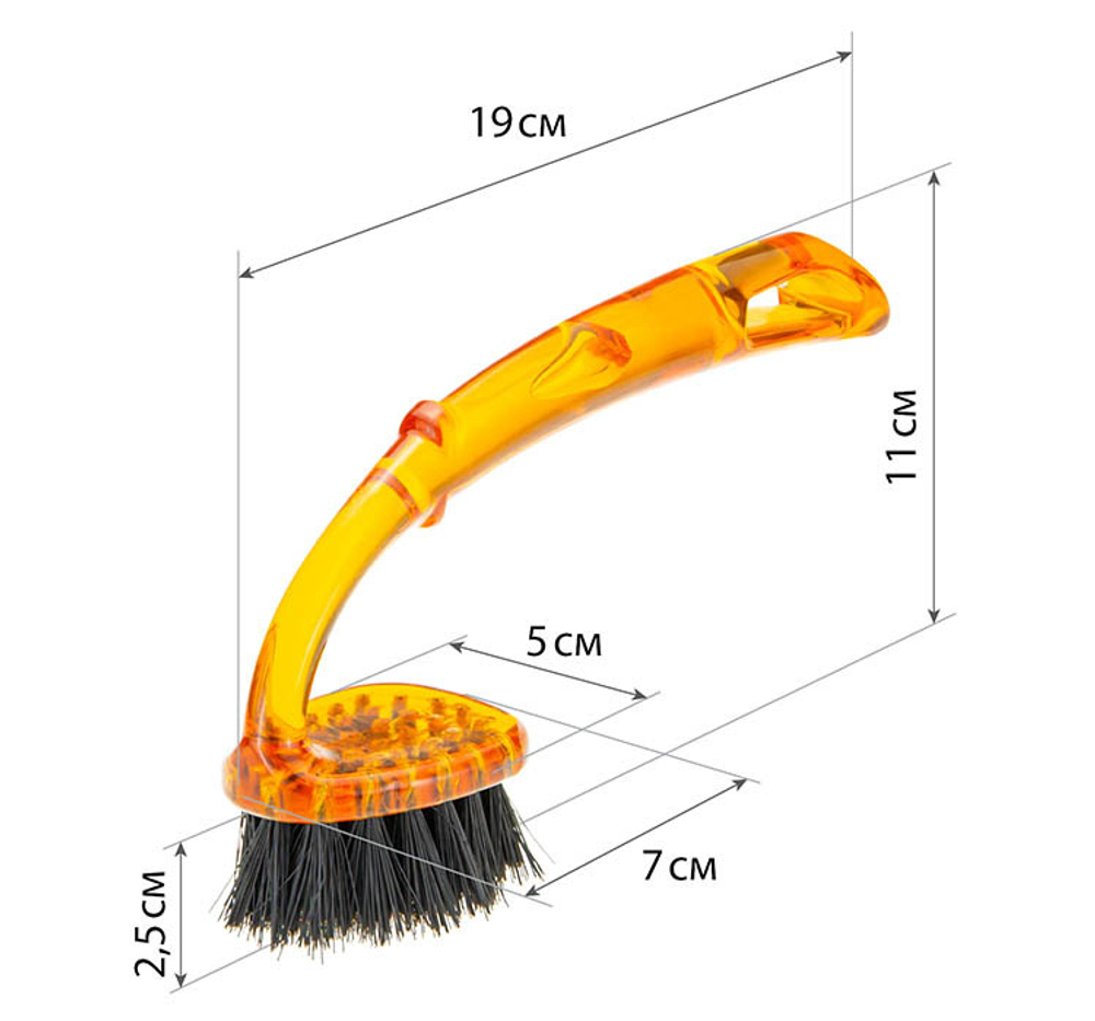 Щетка для мытья посуды ГЛЯНЕЦ (микс) М5203