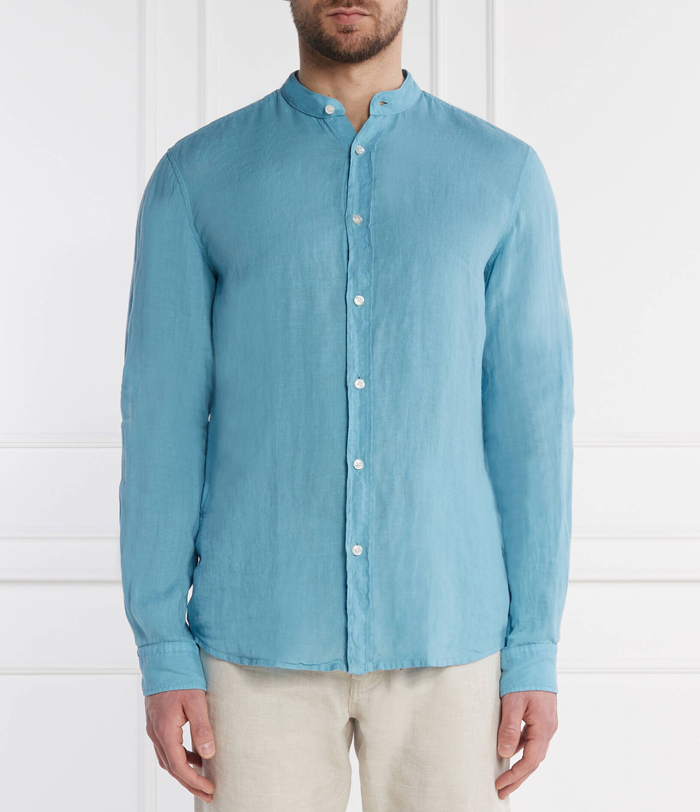 Льняная рубашка Race BOSS ORANGE - голубой(50489339)