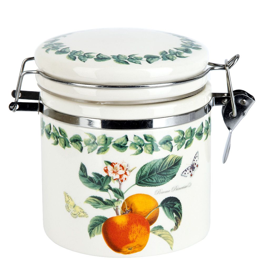 Банка для сыпучих продуктов (клипс)" " 15х10х12см v=480мл(керамика) (подарочная упаковка)