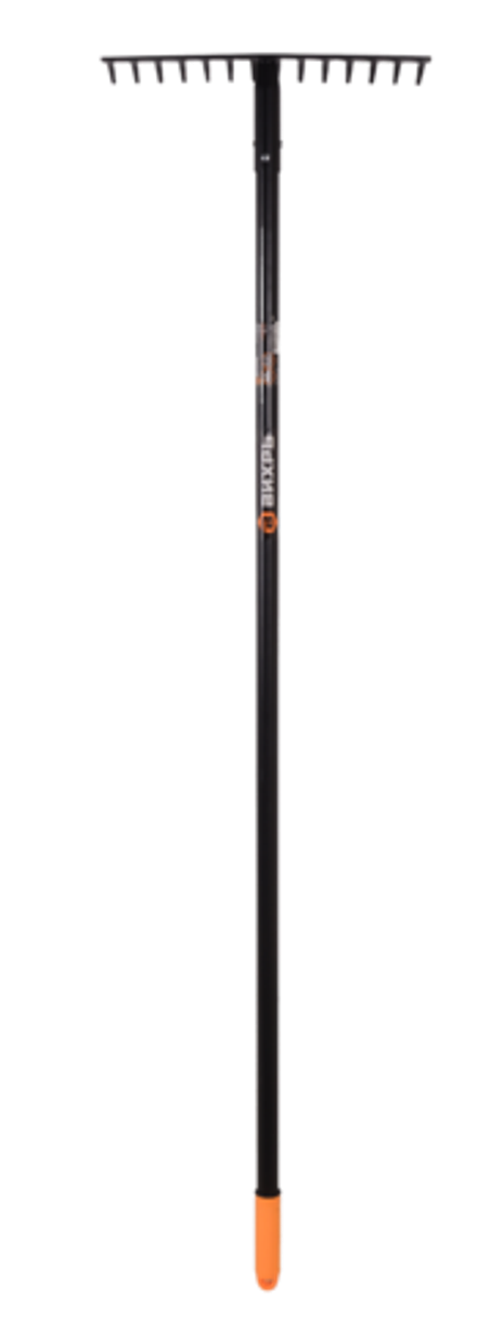 Грабли прямые Вихрь 14 зубьев, сталь, с металлическим черенком