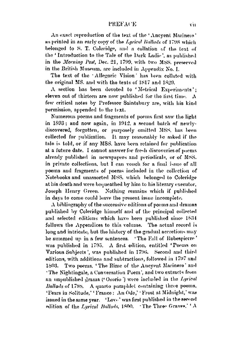 Complete poetical works. Including poems and versions of poems now published for the first time. Edited with textual and bibliographical notes by Ernest Hartley Coleridge. Vol. 1 | Samuel Taylor Coleridge