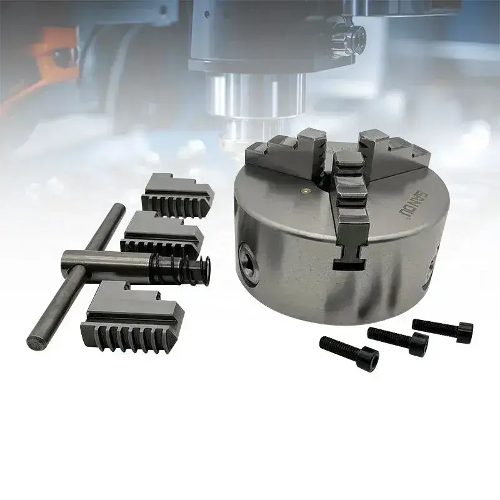 Металлический токарный патрон 130 мм трехкулачковый самоцентрирующийся патрон марки SANOU K11-130