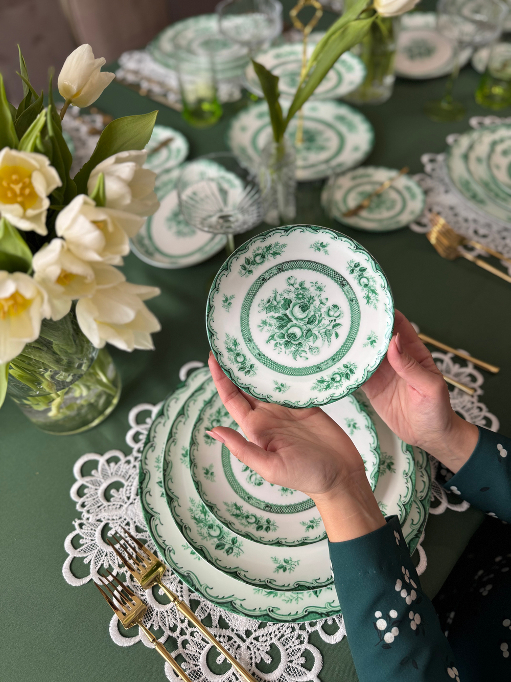 Суповая тарелка First Lady Зеленый сад