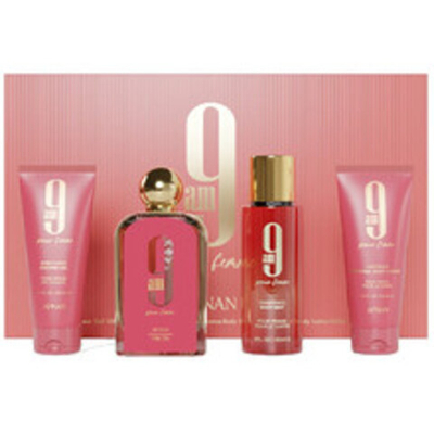 9AM Pour Femme Gift Set EDP 100 ml, shower gel 100 ml, body veil 150 ml and body lotion 100 ml