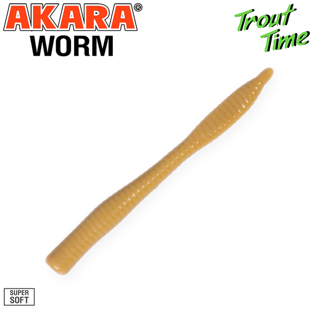 Силиконовая приманка Akara Trout Time WORM 3 Garlic 445 (10 шт.)
