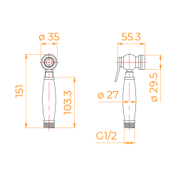 Гигиеническая лейка RGW PT010102