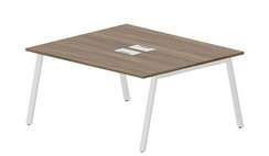 Составной стол Arena на 2 рабочих места 1580х1366х750мм (металлические аутлеты)