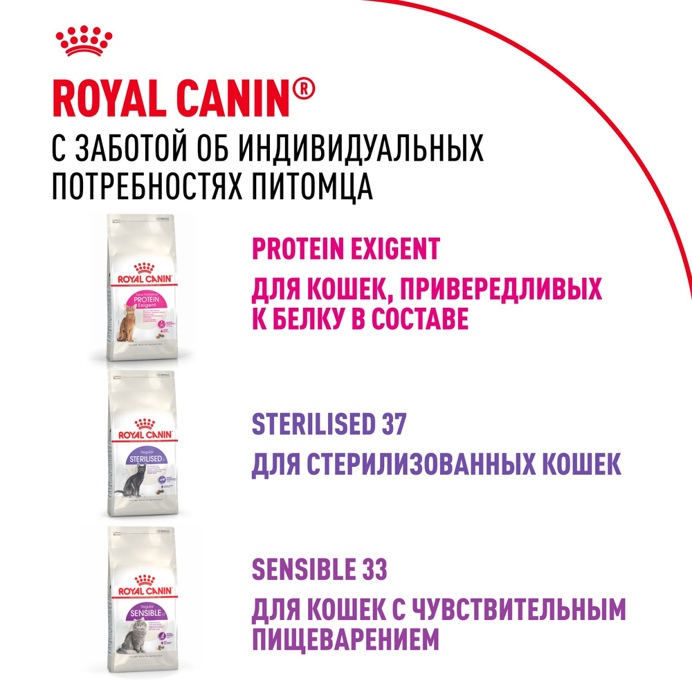 Royal Canin Savour Exigent Сэйвор Экзиджент Корм сухой для взрослых кошек привередливых ко вкусу 4кг