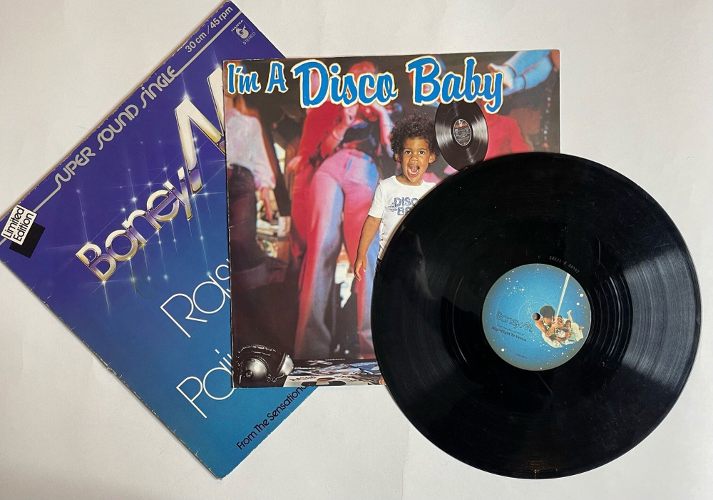 Винтажная виниловая пластинка LP Boney M. Rasputin Painter Man (Germany 1978) 45 RPM