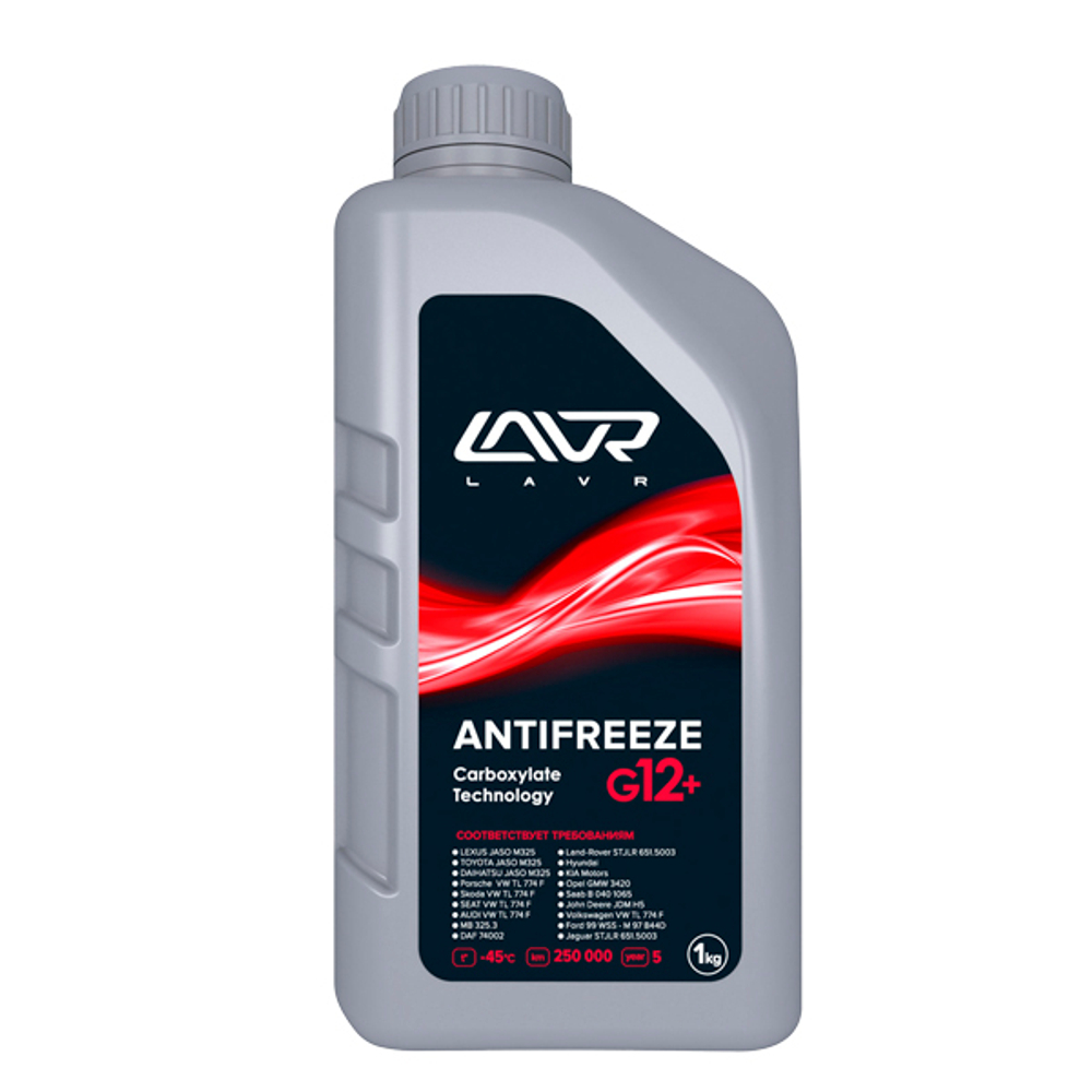 LAVR Антифриз G12+ (до -45°С) (красный), 1 кг